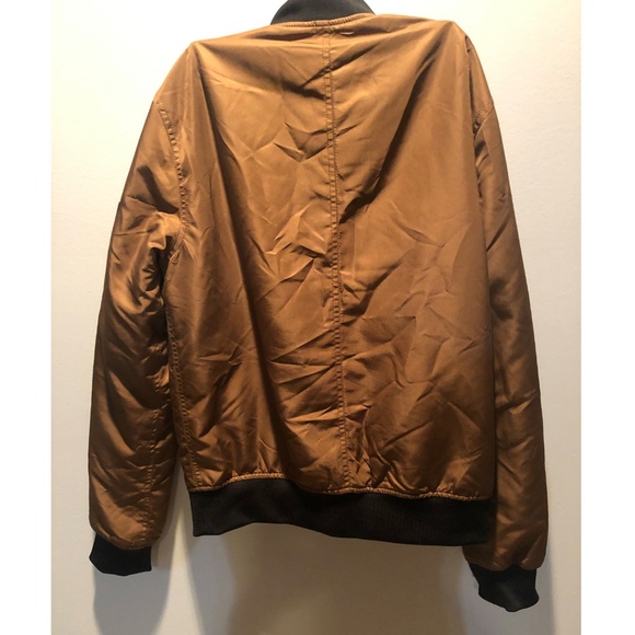 Chestnut Brown Bomber Jacket Size Small - Picture 2 of 3
